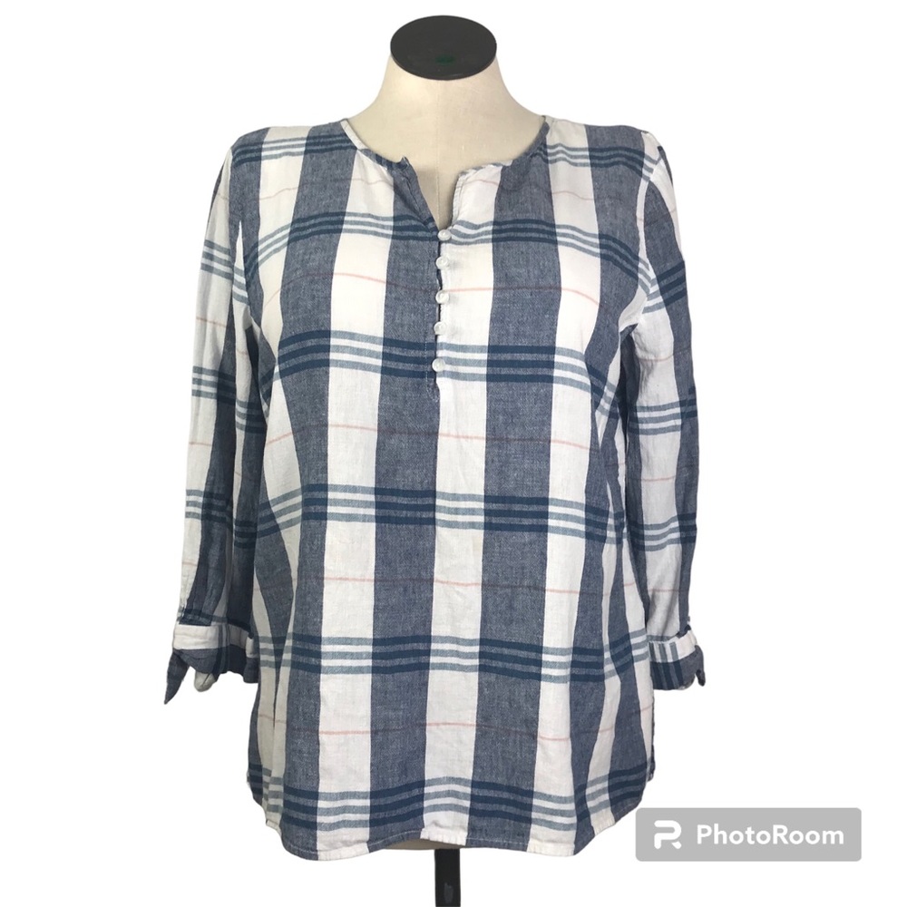 Liz Claiborne Top Type Tunic Pullover Women’s Size L Multicolor 3/4 Sleeve’s